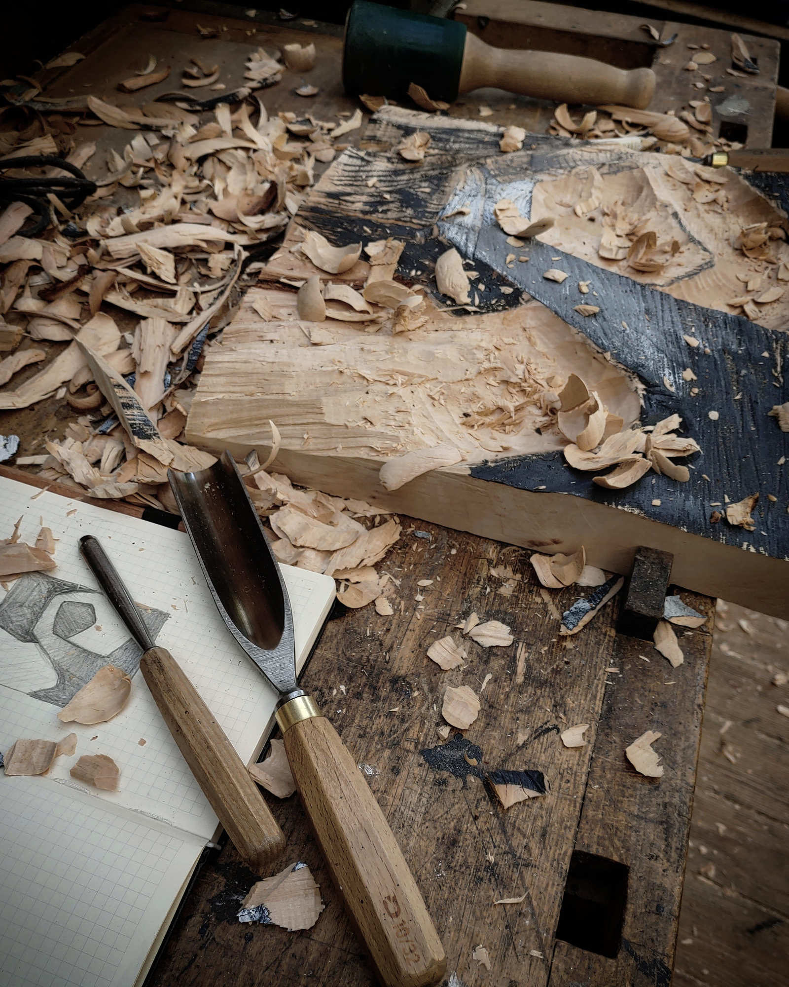 Artist studio workbench